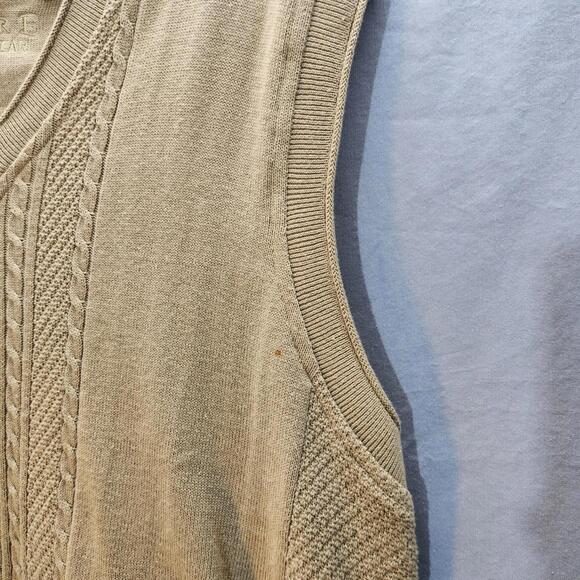 Fore Golfwear Cotton Sweater Vest Tan Mens Size‎ Large - Picture 4 of 6